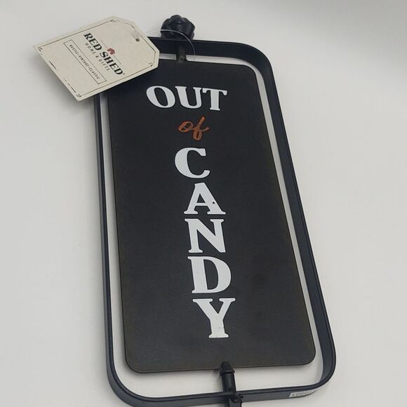 Rustic Metal Halloween Candy Spinning Yard Sign - Picture 3 of 5